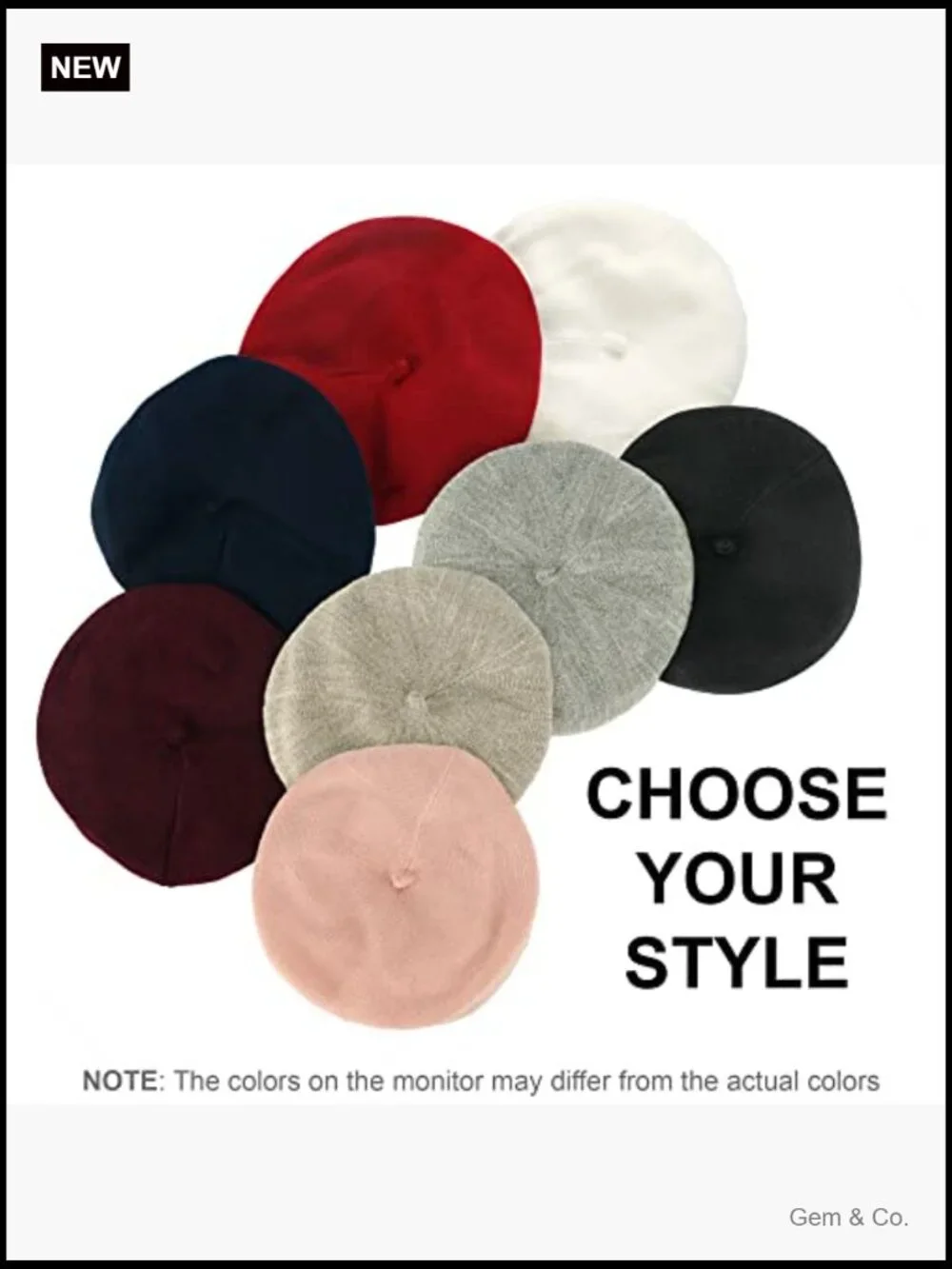 Lined Wool Angora Knit Beret - Cozy Winter French Paris Hat for Women